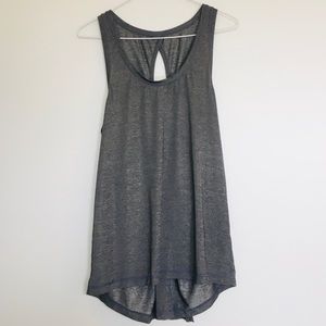 Lululemon Gray Tank with blue stitching